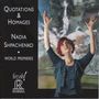 : Nadia Shpachenko - Quotations & Homages, CD