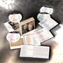 CD-Set von "MOZART: The Complete Violin Sonatas". Cover zeigt zwei Personen. Discs und Booklets sind arrangiert.