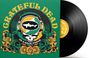 "Grateful Dead On a Back Porch Vol. 3" steht in gelber Schrift auf grünem Hintergrund mit Totenkopf, Kopfhörer und Rosen.