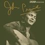 "BBC Sessions" in der Ecke, große Unterschrift "John Prine". Schwarz-Weiß-Foto eines Mannes mit Gitarre.