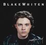 Text: "BLAKE WHITEN" oben, "Something to Say" unten. Ein junger Mann mit lockigem Haar und Lederjacke schaut direkt.
