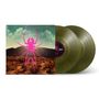 Text "33 1/3" und "DANGER DAYS". Eine Illustration mit einer pinken Spinne vor einer Wüstenlandschaft. Zwei grüne Schallplatten.