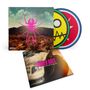 "DANGER DAYS: THE TRUE LIVES OF THE FABULOUS KILLJOYS" in Pink auf einem Cover mit einem Auto. Hintergrund: Wüste mit rosa Spinne.