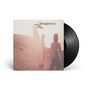Aufschrift: "Out of Tune", "mojave 3". Zwei Personen, surfen; Hintergrund: Sonnenuntergang, Strand. Vinylplatte sichtbar.