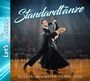 Text: "Standardtänze. Walzer, Quickstep, Tango, UVM. Let’s Dance." Ein Paar tanzt elegant in einem großen Saal mit Publikum.