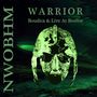 Texte: NWOBHM, WARRIOR, Boudica & Live At Brofest. Grüner Helm auf abstraktem, dunklem Hintergrund.