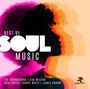 "Best of Soul Music"; Künstler: The Foundations, Kim Weston, Rose Royce, Barry White, James Brown. Farbige Silhouetten.