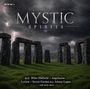 Text: "Mystic Spirits" und "incl. Mike Oldfield, Angelzoom, Lesiem, Secret Garden feat. Johnny Logan ...and many more." 

Steinkreis unter stürmischem Himmel.