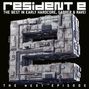 Text: "resident e", "THE BEST IN EARLY HARDCORE, GABBER & RAVE!", "THE NEXT EPISODE". Eine große, futuristische, metallische 3D-Nummer 3.