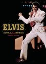 Text: "ELVIS ALOHA from HAWAII SPECIAL EDITION". Eine Person in weißen Bühne-Kostüm und rotem Lei singt energisch in ein Mikrofon.