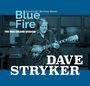 Texte: "Blue Fire," "THE VAN GELDER SESSION," "Dave Stryker," "Jared Gold | McClenty Hunter." Ein Mann spielt E-Gitarre im Studio.