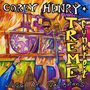 Aufschrift: "COREY HENRY TREME FunkTet Live at Vaughan's". Illustration eines Musikers mit Posaune und feuriger Kulisse.