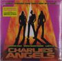 "Charlie's Angels" vor Flammen, drei Frauen im Schatten. Namen: Cameron Diaz, Drew Barrymore, Lucy Liu.