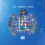 "The Annual 2026." Buntes, rundes Logo des "Ministry of Sound" auf blauem Hintergrund, mit Krone oben drauf.