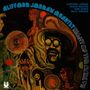 "Clifford Jordan Quartet, Night of the Mark VII" in blauer Schrift, farbenfrohe abstrakte Gesichter und Muster, mit einem Logo.