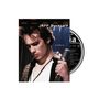 "JEFF BUCKLEY," "GRACE" oben; CD mit Titel-Liste. Nahaufnahme eines Mannes mit Mikrofon.