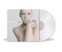 „Annie Lennox Bare“ in weißer Schrift. Eine Frau mit blassem Teint blickt ernst, ihre Hände sind gefaltet. Vinyl sichtbar.