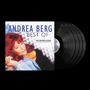 Text: „ANDREA BERG BEST OF. DAS REKORD ALBUM. DAS KANN UNS KEINER NEHMEN.“ Frau mit roten Haaren lehnt in Jeansjacke.