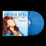 „ANDREA BERG BEST OF, DAS REKORD ALBUM, DAS KANN UNS KEINER NEHMEN“. Frau lächelt; blaue Schallplatte.