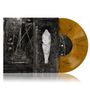 Titel "Wolves in the Throne Room: Estuary", links Waldpfad, rechts gehüllte Gestalt, goldene Schallplatte.