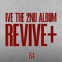Text: "IVE THE 2ND ALBUM", "REVIVE+", "BANGERS". Gelber Hintergrund mit weißen Sternen, Buchcover mit Silhouetten.