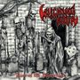 "Witching Hour" in roter, stilisierter Schrift. Darunter "Rise of the Desecrated". Illustration mit Skeletten vor einer Mauer.
