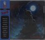 "Album #4 continues the path of blending high-energy, traditional Heavy Metal and Speed Metal." Illustration einer dämonischen Gestalt auf einem Berg vor Vollmond.