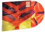 "RSD Essential", orange/purpur/gelber Stoff in Streifenmuster, dazu eine bunte Schallplatte.