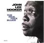 Texte: "JOHN LEE HOOKER", "THE REAL FOLK BLUES". Schwarze Person blickt auf.