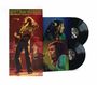 ROOTS ROCK REGGAE BOB MARLEY & THE WAILERS LIVE AT THE HAMMERSMITH ODEON. Drei Bilder mit einem Musiker und zwei Schallplatten.