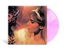 Der Text "Lorelei" ist in geschwungener Schrift geschrieben. Eine Frau mit Blumen im Haar, daneben eine rosa Vinyl-Schallplatte.