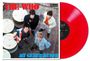 „THE WHO“ oben in Rot, „MY GENERATION“ unten in Blau, rote Vinyl-Schallplatte, vier Männer blicken nach oben.