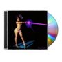 „Stunia Girl“ in violetter Schrift unten rechts. Frau in kurzem Kleid, führt energischen, leuchtenden violetten Strahl. CD-Hülle sichtbar.