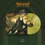 "Sojourner Gateways" und "Avantgarde" sind Texte. Design zeigt düstere Burg vor dramatischem Himmel. Gelbes Vinyl.