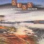 Text: "SUSS" und "Lighting Sunsets". Eine bunte, verschwommene Landschaft mit lebhaften Sonnenuntergangsfarben.