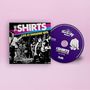 Text: "THE SHIRTS - LIVE AT PARADISE 1979" auf dem Cover. CD mit "Take the Key MUSIC". Schwarz-weißes Bandfoto.