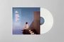 Text: "Broken By Desire To Be Heavenly Sent" von Lewis Capaldi. Weißes Vinyl mit Cover von einer Person auf einer Treppe sitzend.