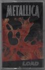 "METALLICA" in großer Schrift oben, "LOAD" unten. Dahinter ist eine flüssige, rot-schwarze Musterung.