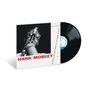 Text: "BLUE NOTE 1568", "HANK MOBLEY". Cover zeigt Musiker mit Saxophon, daneben Vinyl-Schallplatte.