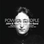 "POWER TO THE PEOPLE" steht in großen Buchstaben. Darunter "John & Yoko/Plastic Ono Band" auf einem schwarz-weißen Porträt.