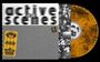 "active scenes, vol one" steht groß oben. Rechts ein Vinyl mit Schwarz-Orange-Muster.