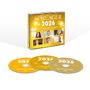 „SCHLAGER 2026 - Die Hits des Jahres“ auf einem goldenen CD-Cover mit Bildern von sechs Personen. Enthält drei CDs.