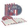 Buch mit Texten über "Grateful Dead, July 16, Fillmore Auditorium, San Francisco, CA", CD mit Skelett im Stil der Freiheitsstatue.