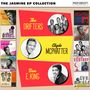 „THE JASMINE EP COLLECTION“, „The Drifters“, „Clyde McPhatter“, „Ben E. King“. Retro-Cover von Musik-EPs.