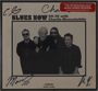"BLUES NOW GA-20 with Charlie Musselwhite". Vier Personen, schwarz-weiß, unterschrieben. Oben rechts rotes Textfeld.