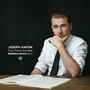 Texte: "JOSEPH HAYDN Four Piano Sonatas Matthieu Idmtal piano."  
Ein Mann in Hemd und Krawatte sitzt am Tisch mit Noten.