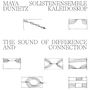 "Maya Dunietz Solistenensemble Kaleidoskop, The Sound of Difference and Connection." Zeichnungen mit abstrakten Linienformen.