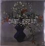 Der Text sagt "CASTLEBEAT II". Eine Vase mit weißen und orangenen Blumen auf grauem Hintergrund.