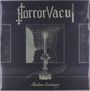 "HorrorVacui" oben, "Shadows Sanctuary" unten. Illustration: Kerze zwischen zwei Spiegelbildern.