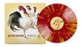 Text "Mother Mother Touch Up" erscheint auf dem Albumcover mit Huhn-Motiv. Vinyl-Schallplatte in Rot mit gelben Sprenkeln.
